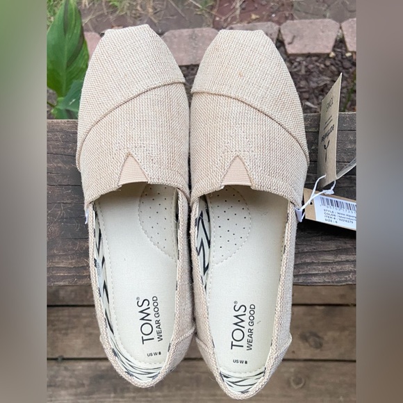 TOMS Women's Alpargata Natural Heritage Canvas Slip-On Loafers. Round toe flats - Picture 11 of 17